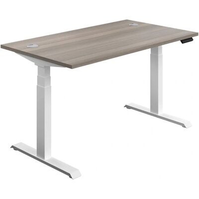 Generic - Height Adjustable Desk 1800x800 - Grey Oak-White - Desk Generic - Height Adjustable Desk 1800x800 - Grey Oak-White - Desk