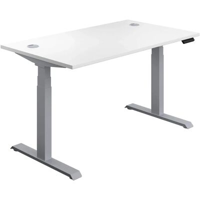 Unknown - Height Adjustable Desk 1800x800 White-Silver - 1800x800 - White-Silver - desk Unknown - Height Adjustable Desk 1800x800 White-Silver - 1800x800 - White-Silver - desk