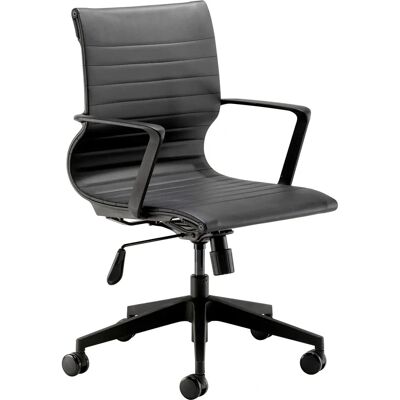 Ashvale Dawley Office Chair - Black Faux Leather - Ergonomic Design Ashvale Dawley Office Chair - Black Faux Leather - Ergonomic Design