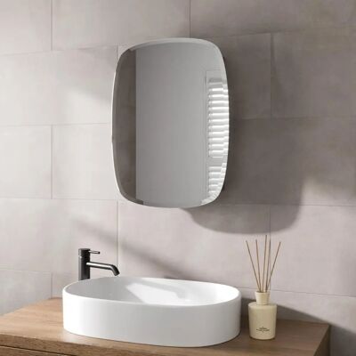 Vale Designs Acciaio Single Door Round Edge Stainless Steel Mirror Cabinet - Bathroom 450x600mm Vale Designs Acciaio Single Door Round Edge Stainless Steel Mirror Cabinet - Bathroom 450x600mm