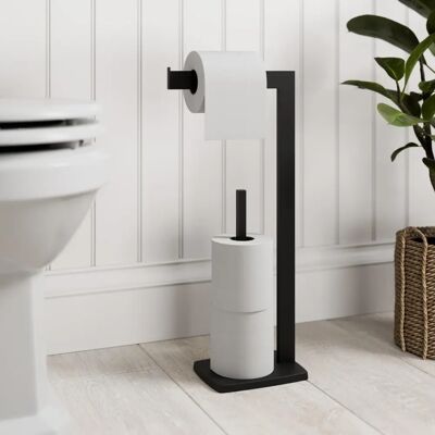 Architeckt Bathroom Toilet Roll Holder Black Free Standing Accessories Stainless Steel Architeckt Bathroom Toilet Roll Holder Black Free Standing Accessories Stainless Steel