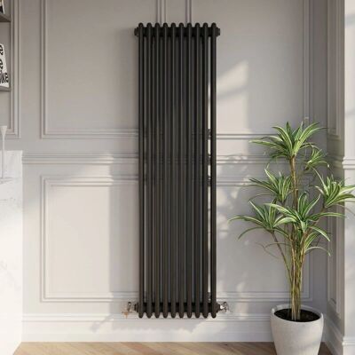 Park Lane - Traditional Vertical Colosseum Triple Bar - Black - Radiator Park Lane - Traditional Vertical Colosseum Triple Bar - Black - Radiator