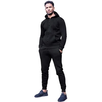 Enzo Men’s Zip Up Tracksuit - Black Enzo Men’s Zip Up Tracksuit - Black