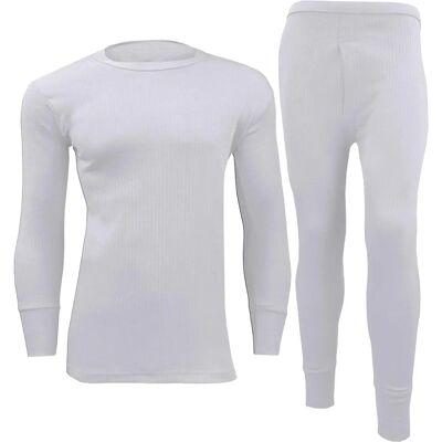 Enzo Heren Thermisch Set - Lange Mouwen & Broek - Wit 2XL Enzo Heren Thermisch Set - Lange Mouwen & Broek - Wit 2XL