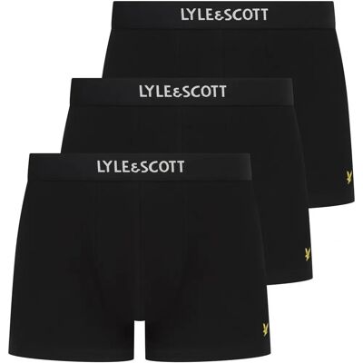 Lyle & Scott Svart 3-Pack Devon Boxershorts Lyle & Scott Svart 3-Pack Devon Boxershorts