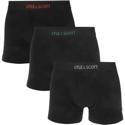 Lyle & Scott Devon 3-Pack Underwear - Black, Cotton Blend, Heritage Lyle & Scott Devon 3-Pack Underwear - Black, Cotton Blend, Heritage