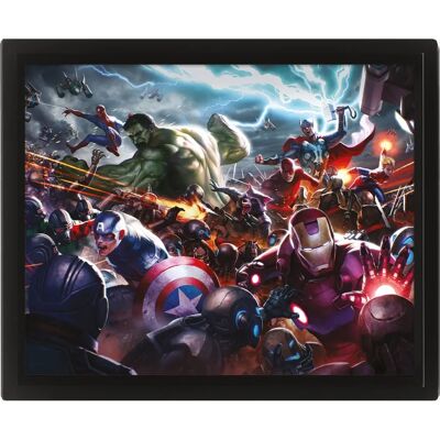 Marvel Quadro 3D Lentikularposter - Heroes Assault Marvel Quadro 3D Lentikularposter - Heroes Assault