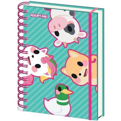 Carnet spiralé A5 Adopt Me - Cahier - Publicité Carnet spiralé A5 Adopt Me - Cahier - Publicité