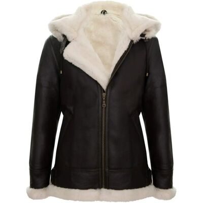Infinity Leather Braune Sheepskin B3 Fliegerjacke - Jacke Infinity Leather Braune Sheepskin B3 Fliegerjacke - Jacke