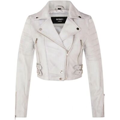 Infinity Leather Dames Kort Leren Biker Jas - Leren Biker Jas Infinity Leather Dames Kort Leren Biker Jas - Leren Biker Jas