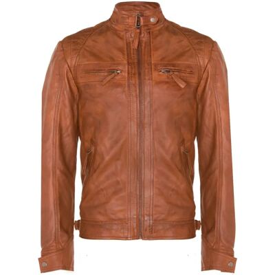 Infinity Leather Herren Vintage Gesteppte Leder Bikerjacke - Silsden XL Infinity Leather Herren Vintage Gesteppte Leder Bikerjacke - Silsden XL