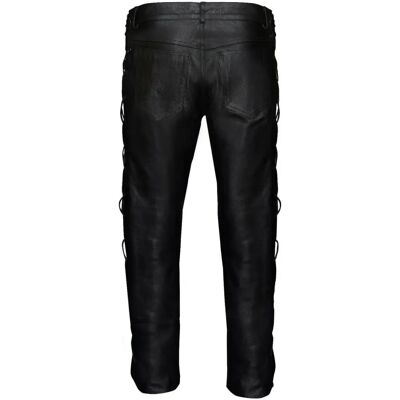 Infinity Leather Modell 501 Schwarze Leder Biker Jeans - Jeans Infinity Leather Modell 501 Schwarze Leder Biker Jeans - Jeans