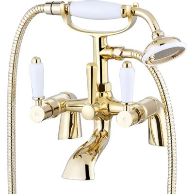 Enki - Bt0608 - Or - Mélangeur bain-douche - Robinet - Publicité Enki - Bt0608 - Or - Mélangeur bain-douche - Robinet - Publicité