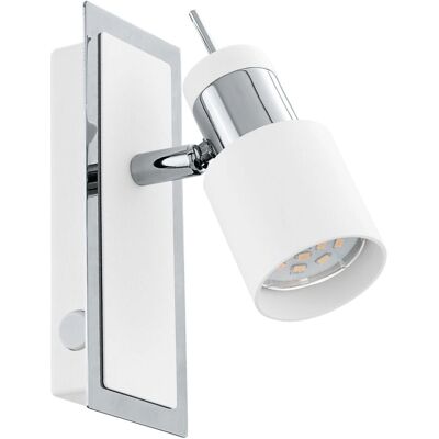 Loops Wall Light - Chrome White - GU10 1x5W - Wall Light Loops Wall Light - Chrome White - GU10 1x5W - Wall Light