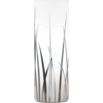 Loops White Chrome Glass Shade Table Lamp - Desk Light Loops White Chrome Glass Shade Table Lamp - Desk Light