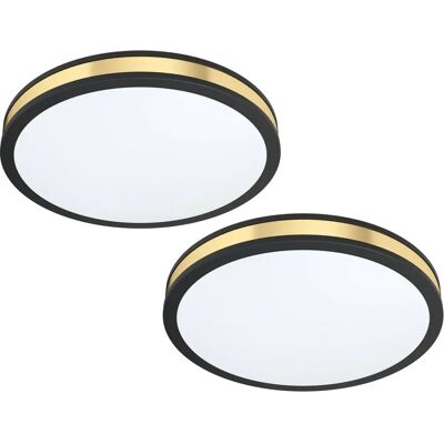 Loops - 2 Pack Wall Flush - Black - Ceiling Light Loops - 2 Pack Wall Flush - Black - Ceiling Light