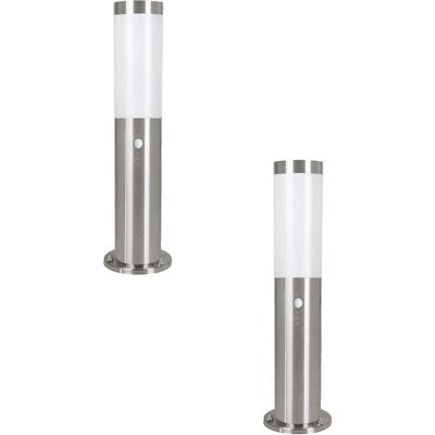 Loops G02143X2 Stainless Steel Bollard Light - 450mm - Modern Outdoor Pathway Lamp Loops G02143X2 Stainless Steel Bollard Light - 450mm - Modern Outdoor Pathway Lamp