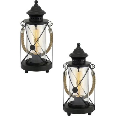 Loops 2-Pack Table Lamp Modern Steel Glass - Indoor Lighting Loops 2-Pack Table Lamp Modern Steel Glass - Indoor Lighting