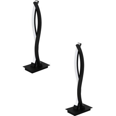 Loops g01432x2 Modern Interior Steel Aluminium 2 Pack Table Lamp Loops g01432x2 Modern Interior Steel Aluminium 2 Pack Table Lamp