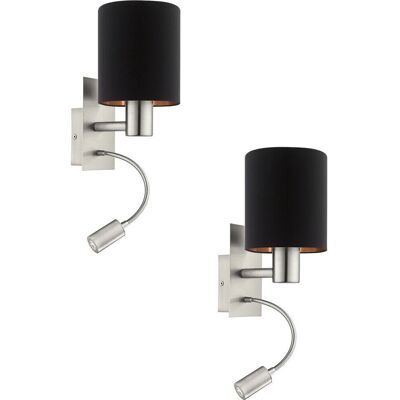Loops 2-Pack Wall Light - Black Copper Fabric - Modern Wall Light Loops 2-Pack Wall Light - Black Copper Fabric - Modern Wall Light