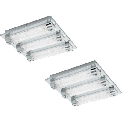 Loops G00777X2 2-Pack Chrome Crystal LED Ceiling Light - Ceiling Light Loops G00777X2 2-Pack Chrome Crystal LED Ceiling Light - Ceiling Light