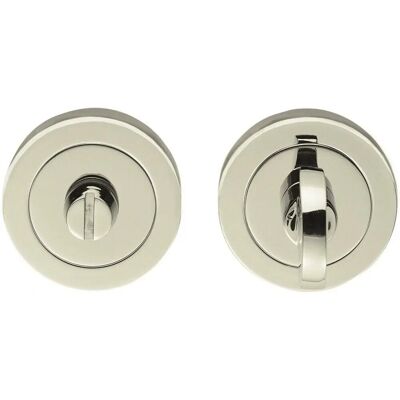 Loops Thumbturn Lock and Release Handle - Beveled Rose Nickel Loops Thumbturn Lock and Release Handle - Beveled Rose Nickel