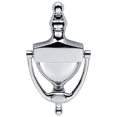 Loops Large Urn Shaped Front Door Knocker - Polished Chrome Loops Large Urn Shaped Front Door Knocker - Polished Chrome