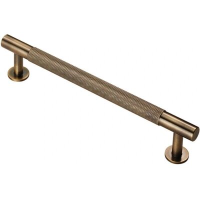 Loops - Knurled Bar - Antique Brass - Door Pull Handle Loops - Knurled Bar - Antique Brass - Door Pull Handle