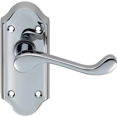 LOOPS - Victorian Scroll Lever - Short Latch Backplate - 112x48mm LOOPS - Victorian Scroll Lever - Short Latch Backplate - 112x48mm