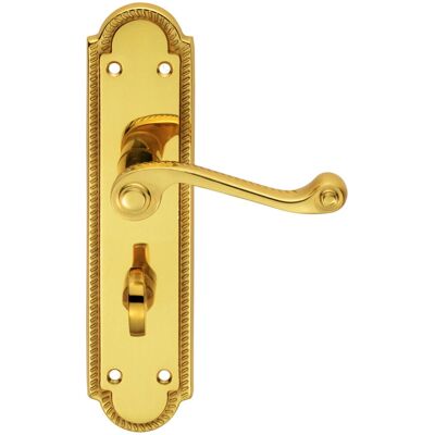 Loops - Reeded Scroll Lever - Polished Brass - Bathroom Lever Loops - Reeded Scroll Lever - Polished Brass - Bathroom Lever