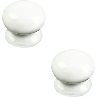Loops - Porcelain Cupboard Knob - 30mm - Cabinet Knob Loops - Porcelain Cupboard Knob - 30mm - Cabinet Knob