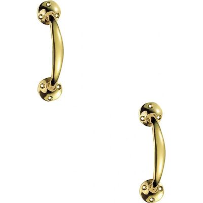 Loops - Victorian Bow - 152mm - 32mm Brass - Pull Handle Loops - Victorian Bow - 152mm - 32mm Brass - Pull Handle