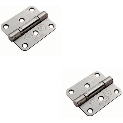 Unknown Ball Bearing 76x67x2.5mm Satin Stainless Steel Hinge Unknown Ball Bearing 76x67x2.5mm Satin Stainless Steel Hinge