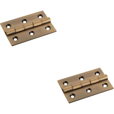 Loops - Brass Washered Butt Hinge - Antique Bronze - Hinge Loops - Brass Washered Butt Hinge - Antique Bronze - Hinge