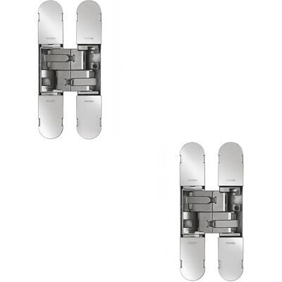 Loops - 2x130x30mm Concealed - Polished Nickel - Heavy Duty - Hinge Loops - 2x130x30mm Concealed - Polished Nickel - Heavy Duty - Hinge