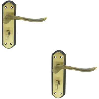 Unknown - FLZ180 - Florentine Bronze - Curved Lever - Door Lever Unknown - FLZ180 - Florentine Bronze - Curved Lever - Door Lever
