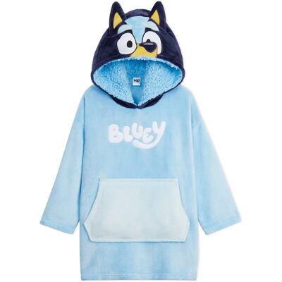 Bluey Manta com capuz de fleece - Hoodies oversized de fleece para crianças - Bluey Manta com capuz para crianças Bluey Manta com capuz de fleece - Hoodies oversized de fleece para crianças - Bluey Manta com capuz para crianças
