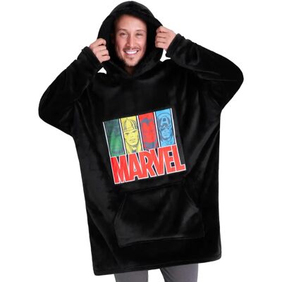 Moletom Oversized Marvel - Homem Preto - Merchandising Oficial Moletom Oversized Marvel - Homem Preto - Merchandising Oficial