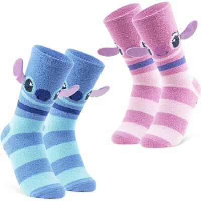 Disney Stitch 3D Meias Fofas Pack de 2 - Meias Disney Stitch 3D Meias Fofas Pack de 2 - Meias