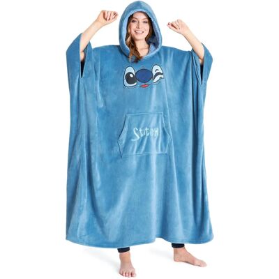 Disney Stitch Oversize Blue Poncho - Adult Long Cover-Up Disney Stitch Oversize Blue Poncho - Adult Long Cover-Up