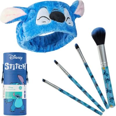 Conjunto de Pincéis de Maquiagem Disney Stitch - Viagem, Sombra, Faixa Macia Conjunto de Pincéis de Maquiagem Disney Stitch - Viagem, Sombra, Faixa Macia