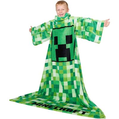 Manta Infantil Minecraft com Mangas - Manta Manta Infantil Minecraft com Mangas - Manta