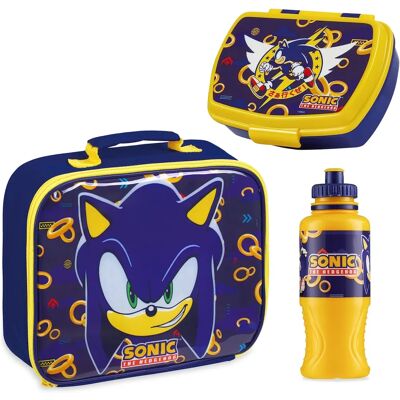 Sonic The Hedgehog - Kids Lunch Box 3 Piece Set - Insulated - Lunch Box Sonic The Hedgehog - Kids Lunch Box 3 Piece Set - Insulated - Lunch Box