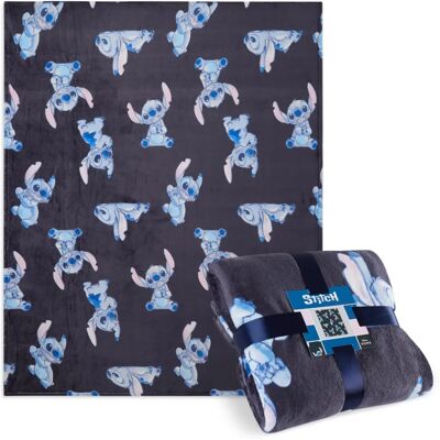 Disney Stitch Fleece Blanket Super Soft - 150x130 Bed Throw Disney Stitch Fleece Blanket Super Soft - 150x130 Bed Throw