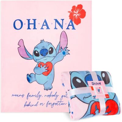 Manta em fleece de flanela rosa Disney Stitch - Manta Manta em fleece de flanela rosa Disney Stitch - Manta
