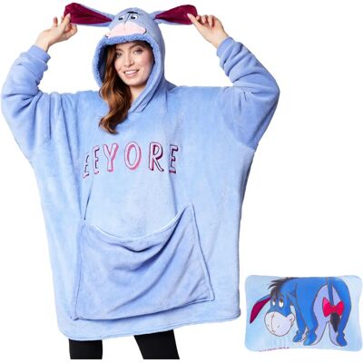 Disney Eeyore Moletom com capuz e almofada - 2-em-1 Mulheres Adolescentes Disney Eeyore Moletom com capuz e almofada - 2-em-1 Mulheres Adolescentes