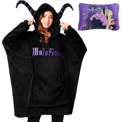 Disney Femmes Maleficent Hoodie Couverture et Coussin - 2 en 1 - Publicité Disney Femmes Maleficent Hoodie Couverture et Coussin - 2 en 1 - Publicité