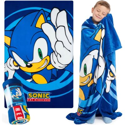 Sonic The Hedgehog - Fleece Blanket - Kids - Blanket Sonic The Hedgehog - Fleece Blanket - Kids - Blanket