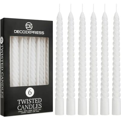 DECO EXPRESS 6 Hour Twisted Candles - Candles DECO EXPRESS 6 Hour Twisted Candles - Candles