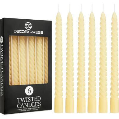 DECO EXPRESS 6 Hours Twisted Candles - Candles DECO EXPRESS 6 Hours Twisted Candles - Candles